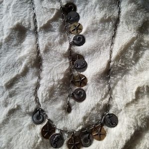 Sea Shell print Necklace Bracelet Set